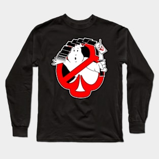 The Magic Ghostbuster CLUB Playing Card Logo Long Sleeve T-Shirt